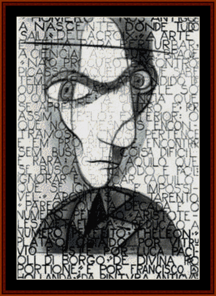 Self Portrait - Almada Negreiros cross stitch pattern