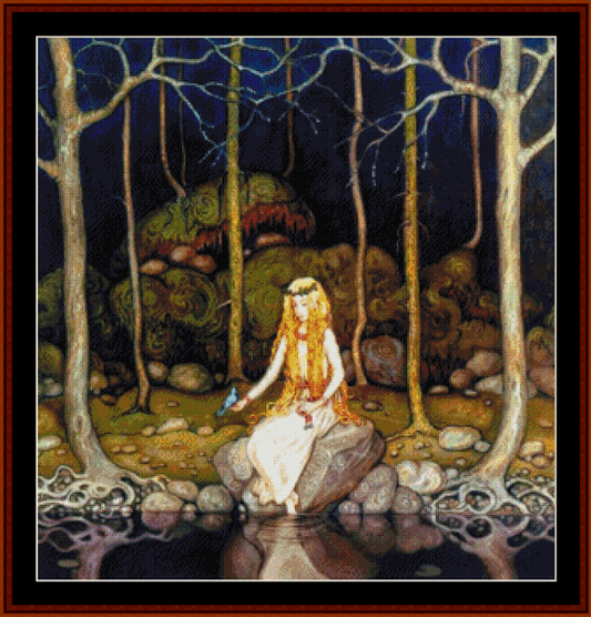 Princess in the Forest - Jon Bauer pdf cross stitch pattern