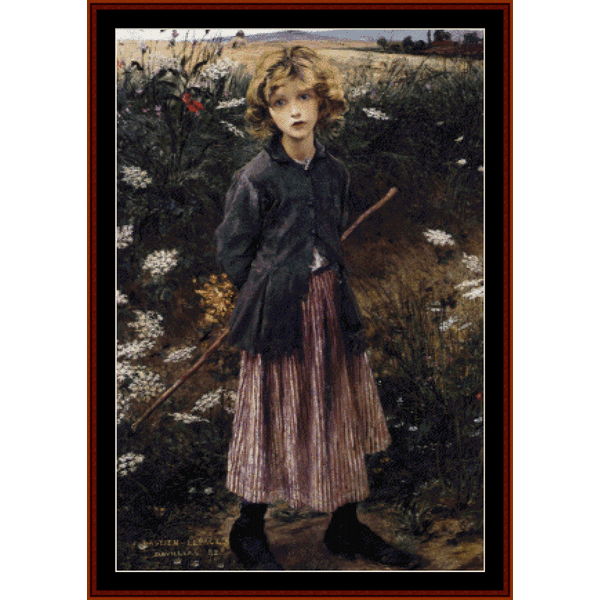 A Young Girl - Jules Bastien-LePage cross stitch pattern