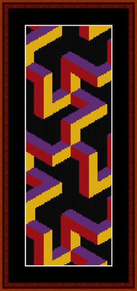 Fractal 235 Bookmark cross stitch pattern
