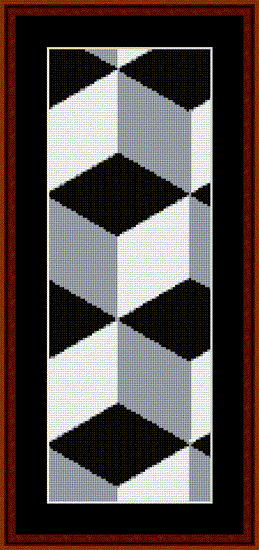 Fractal 308  Bookmark cross stitch pattern
