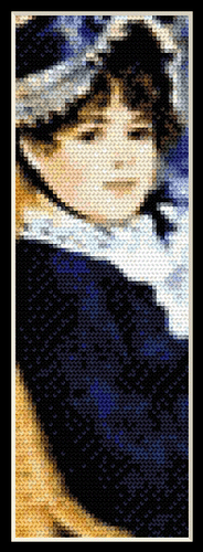 By the Seashore Bookmark - Renoir pdf cross stitch pattern
