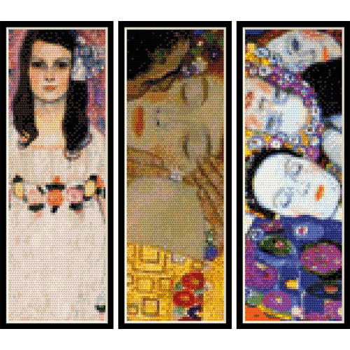 Klimt Bookmark Collection cross stitch pattern