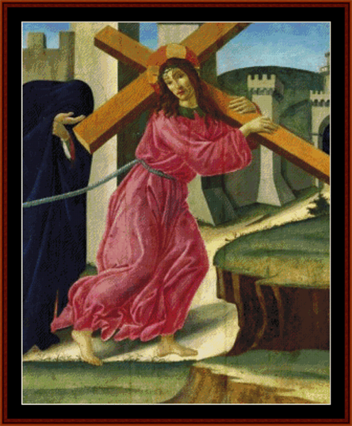 Christ Carrying the Cross - Botticelli cross stitch pattern