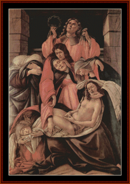 Lamentation of Christ - Botticelli cross stitch pattern