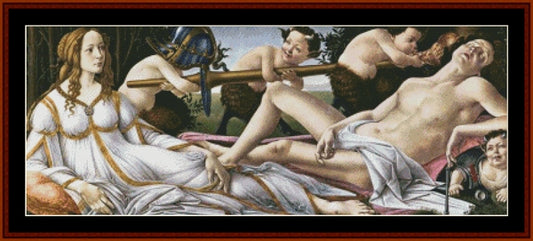 Venus and Mars - Sandro Botticelli pdf cross stitch pattern