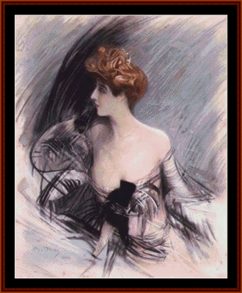 Sarah Bernhardt - Giovanni Boldini cross stitch pattern