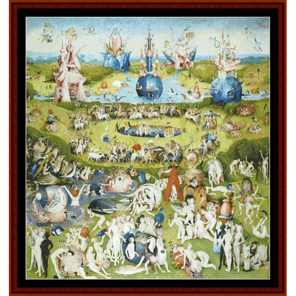 Garden of Earthly Delights - Center - Hieronymus Bosch cross stitch pattern