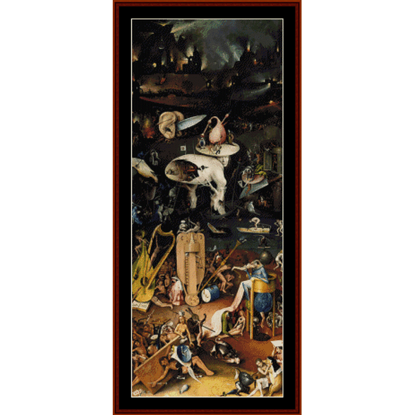 Garden of Earthly Delights - Right Panel - Hieronymus Bosch cross stitch pattern