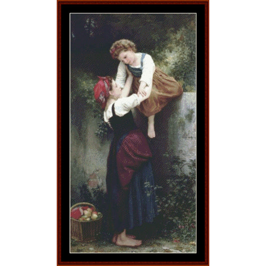 Little Thieves - William Bouguereau pdf cross stitch pattern