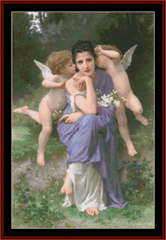 The Song of Spring - Bouguereau cross stitch pattern