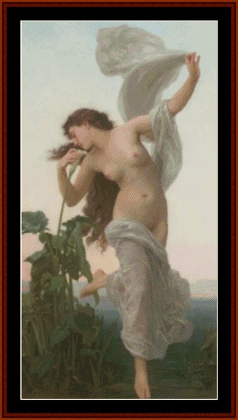 Dawn - William Bouguereau pdf cross stitch pattern