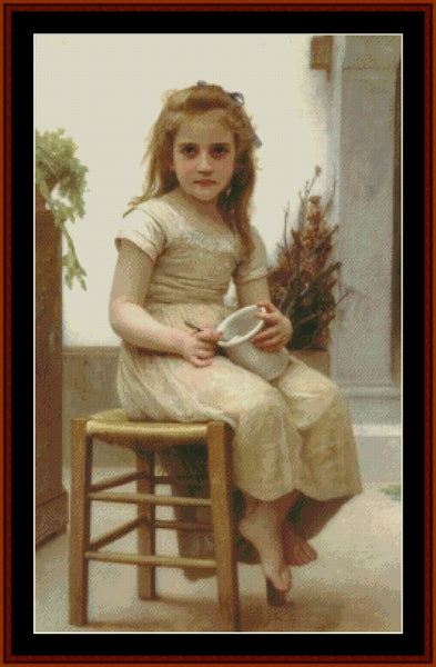 The Snack - William Bouguereau pdf cross stitch pattern