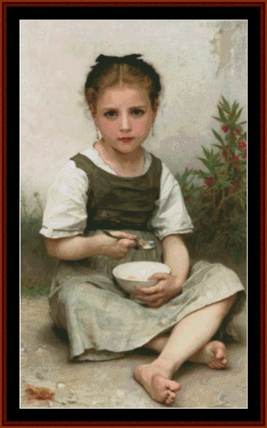 Morning Breakfast - William Bouguereau pdf cross stitch pattern