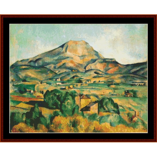 Mont Sainte-Victoire - Cezanne cross stitch pattern