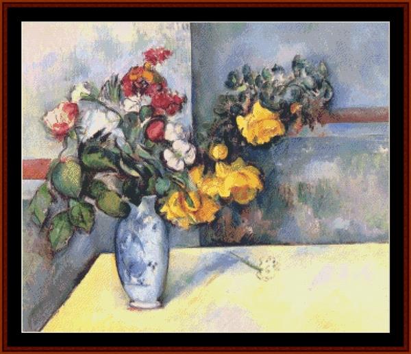 Flowers in a Vase - Cezanne cross stitch pattern