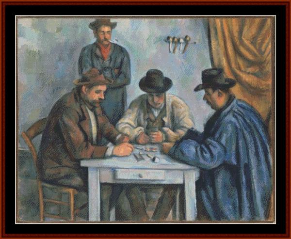 The Card Players - Cezanne cross stitch pattern