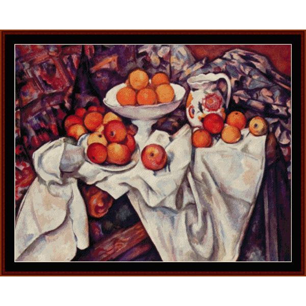 Apples and Oranges - Cezanne cross stitch pattern