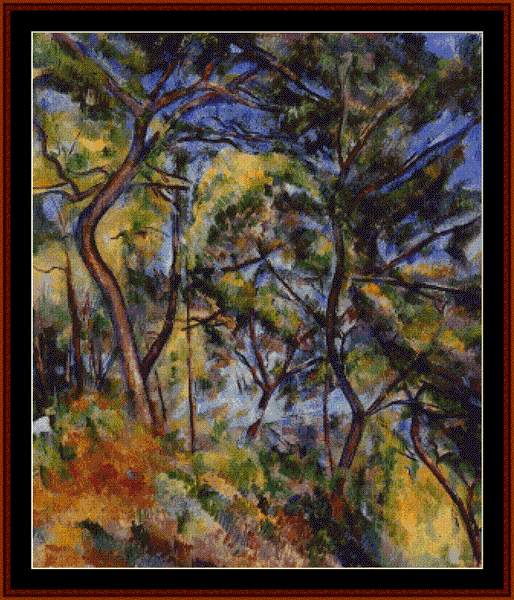 Forest, 1894 - Cezanne cross stitch pattern