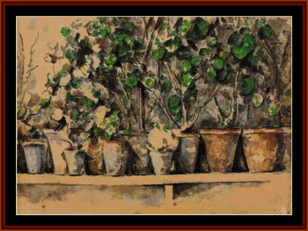 Flower Pots - Cezanne cross stitch pattern