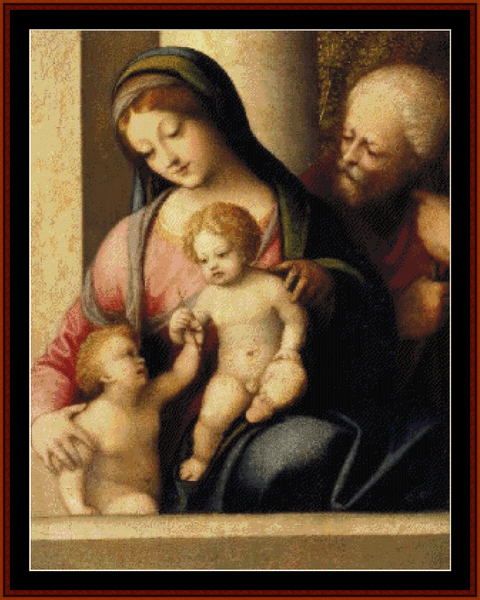 Holy Family with Infant St. John, 1515 - Correggio cross stitch pattern