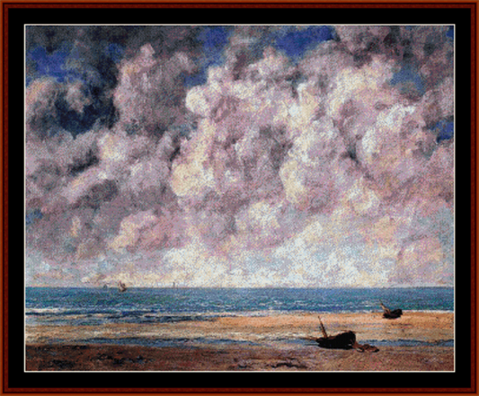 The Calm Sea - Gustave Courbet cross stitch pattern