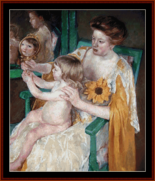 Mother and Child - Mary Cassatt cross stitch pattern