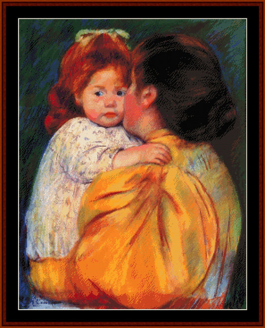 Maternal Kiss - Mary Cassatt cross stitch pattern