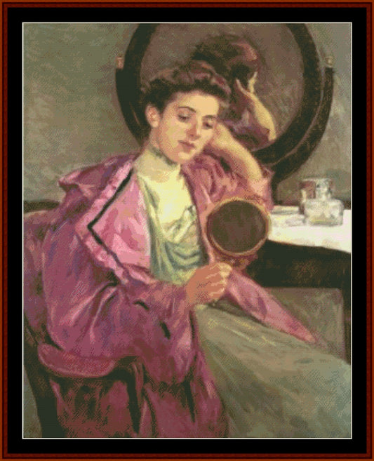 Woman at her Toilette - Mary Cassatt cross stitch pattern