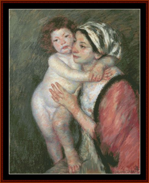 Mother and Child, 1914 - Mary Cassatt cross stitch pattern