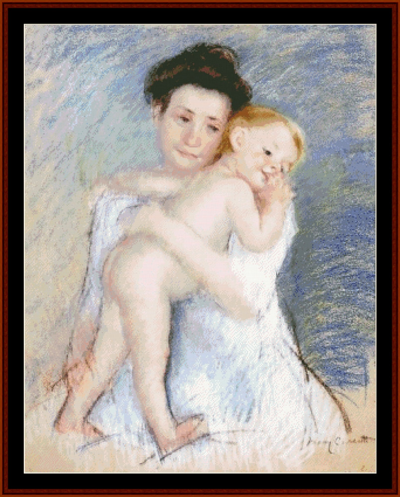Maternal Tenderness - Mary Cassatt cross stitch pattern