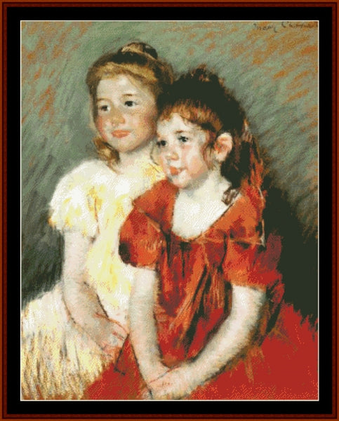 Young Girls - Mary Cassatt pdf cross stitch pattern