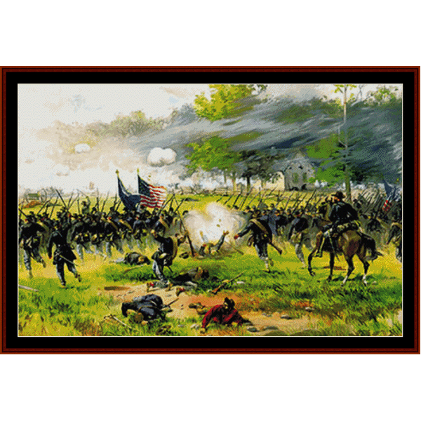 Battle of Antietam cross stitch pattern