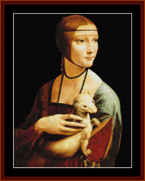 Lady with an Ermine - Leonardo da Vinci cross stitch pattern