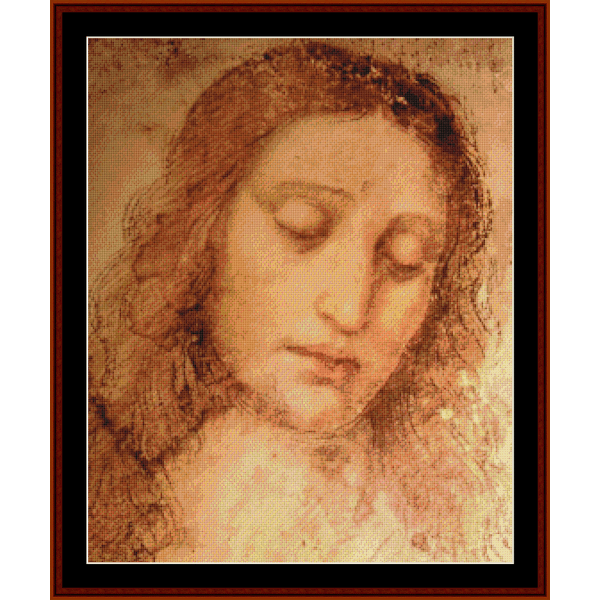 Study of Christ for the Last Supper - Leonardo da Vinci cross stitch pattern