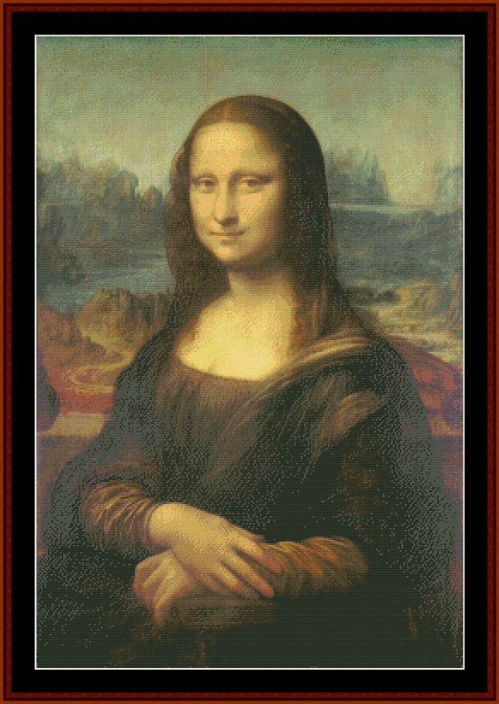 Mona Lisa - Leonardo DaVinci cross stitch pattern