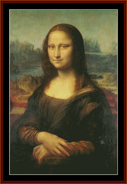 Mona Lisa - Leonardo DaVinci pdf cross stitch pattern