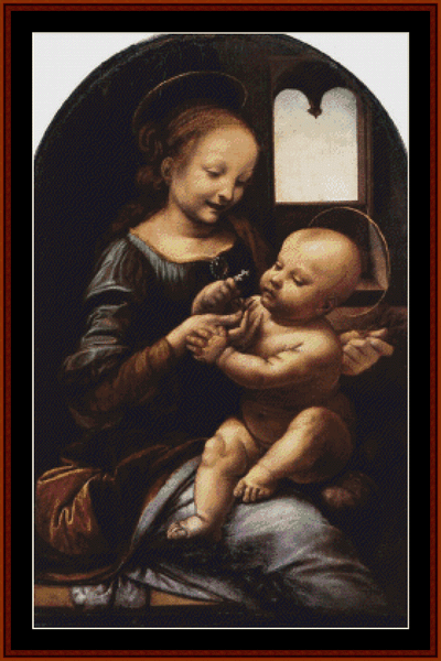 Madonna Bennois – Leonardo da Vinci cross stitch pattern