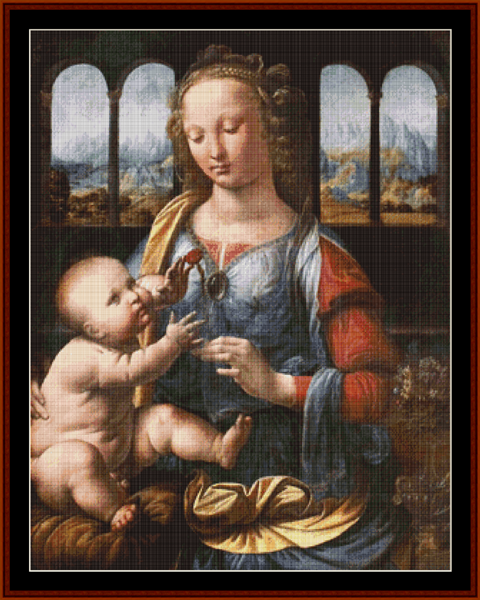 Madonna of the Carnation - DaVinci cross stitch pattern