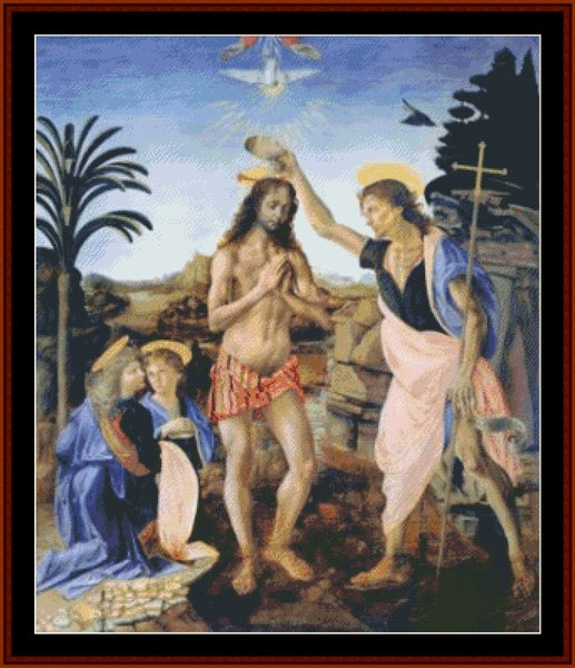 Baptism of Christ - DaVinci cross stitch pattern
