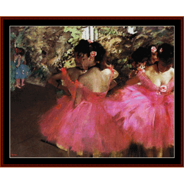Dancers in Pink - Degas  cross stitch pattern