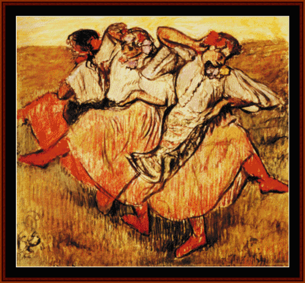 Three Russian Dancers, 1895 - Degas  cross stitch pattern