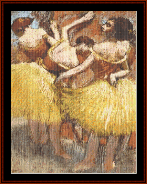 Three Dancers - Degas  cross stitch pattern