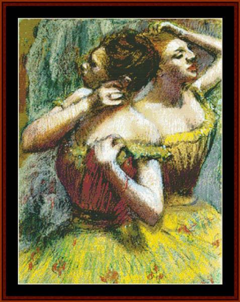 Two Dancers - Degas  cross stitch pattern