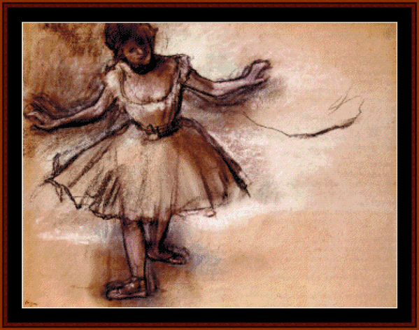 Dancer - Degas  cross stitch pattern