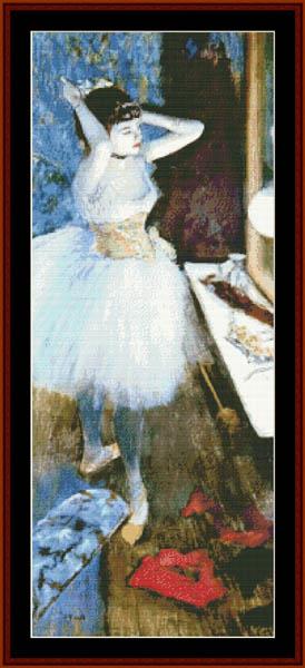 In the Dressing Room I - Degas  cross stitch pattern