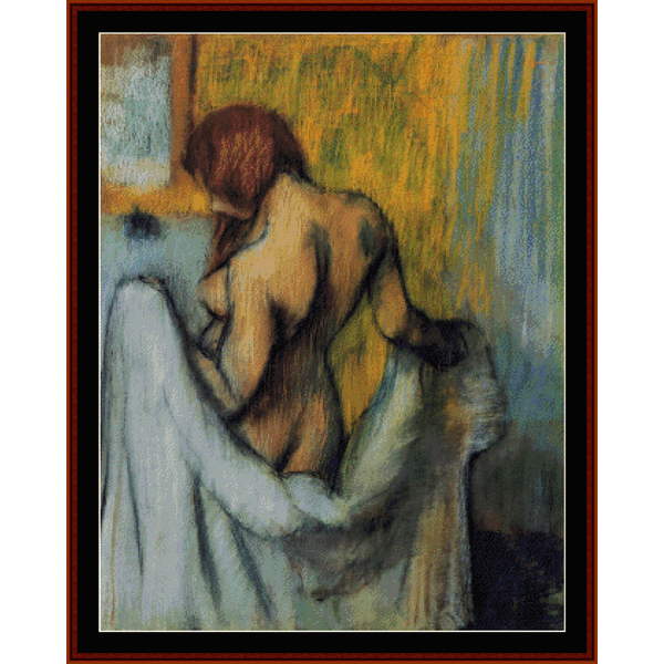 Woman with a Towel - Degas  cross stitch pattern
