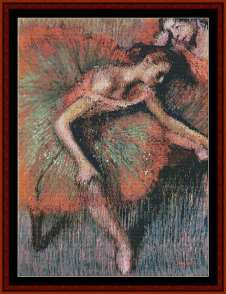 Dancers Sitting - Degas  cross stitch pattern