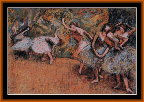 Ballet Scene - Degas  cross stitch pattern