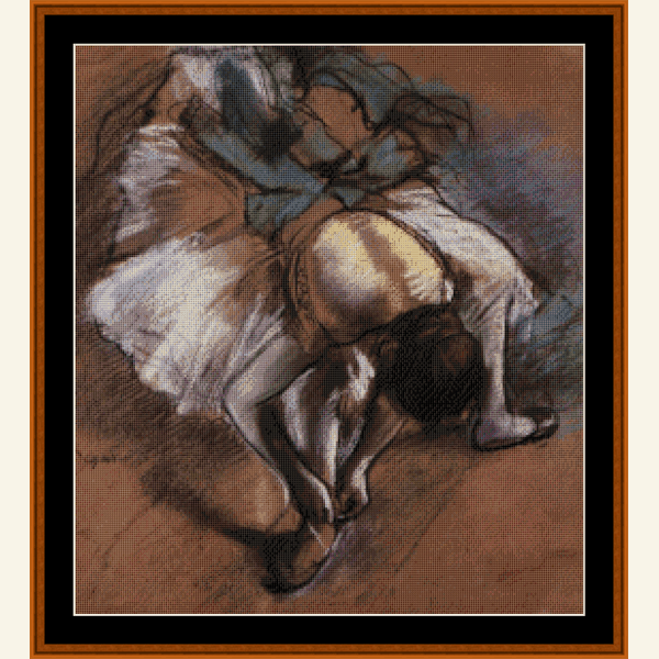 Dancer Adjusting Slipper - Degas  cross stitch pattern